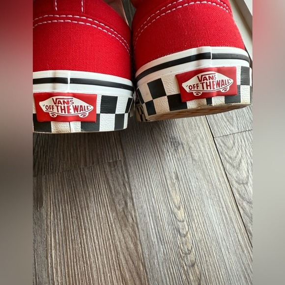 Vans Asher Checker Sidewall Racing Red Men's‎ size 7 - Picture 5 of 6